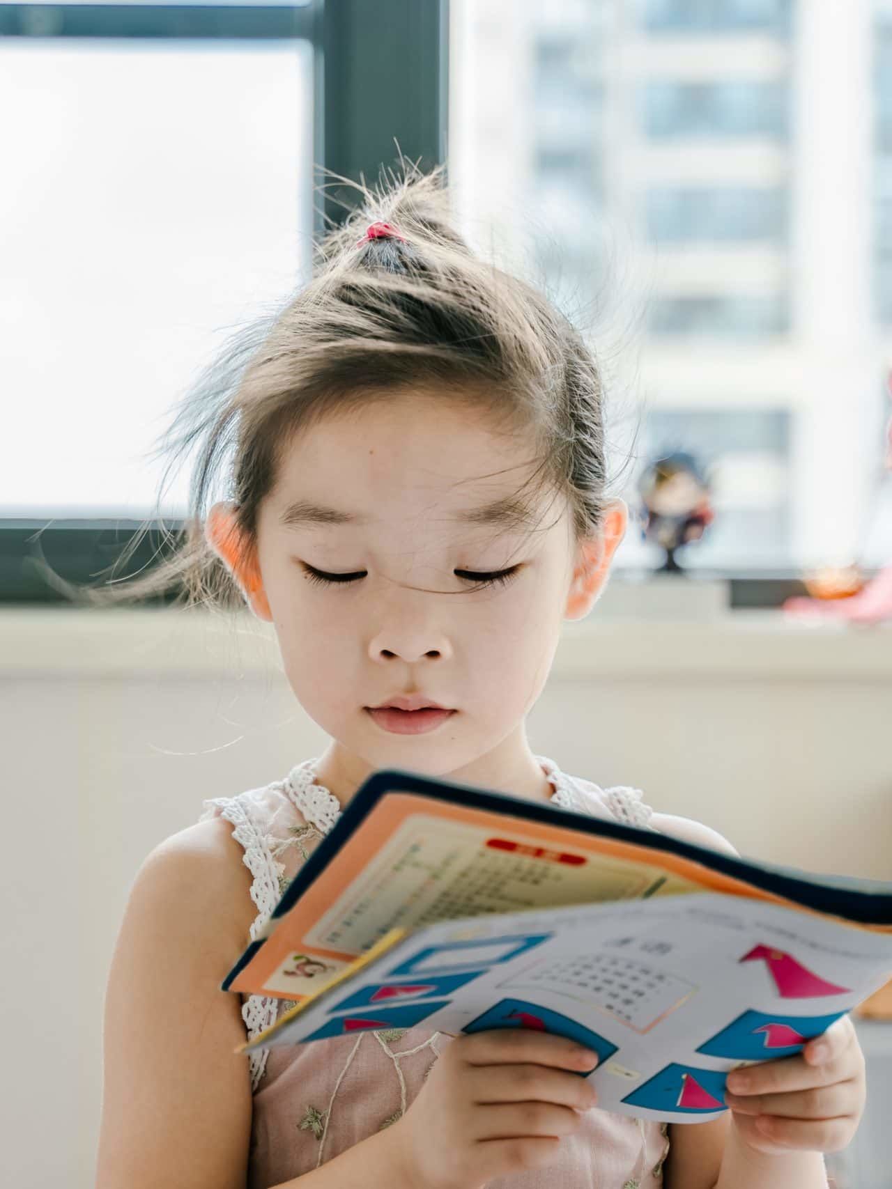 girl reading book