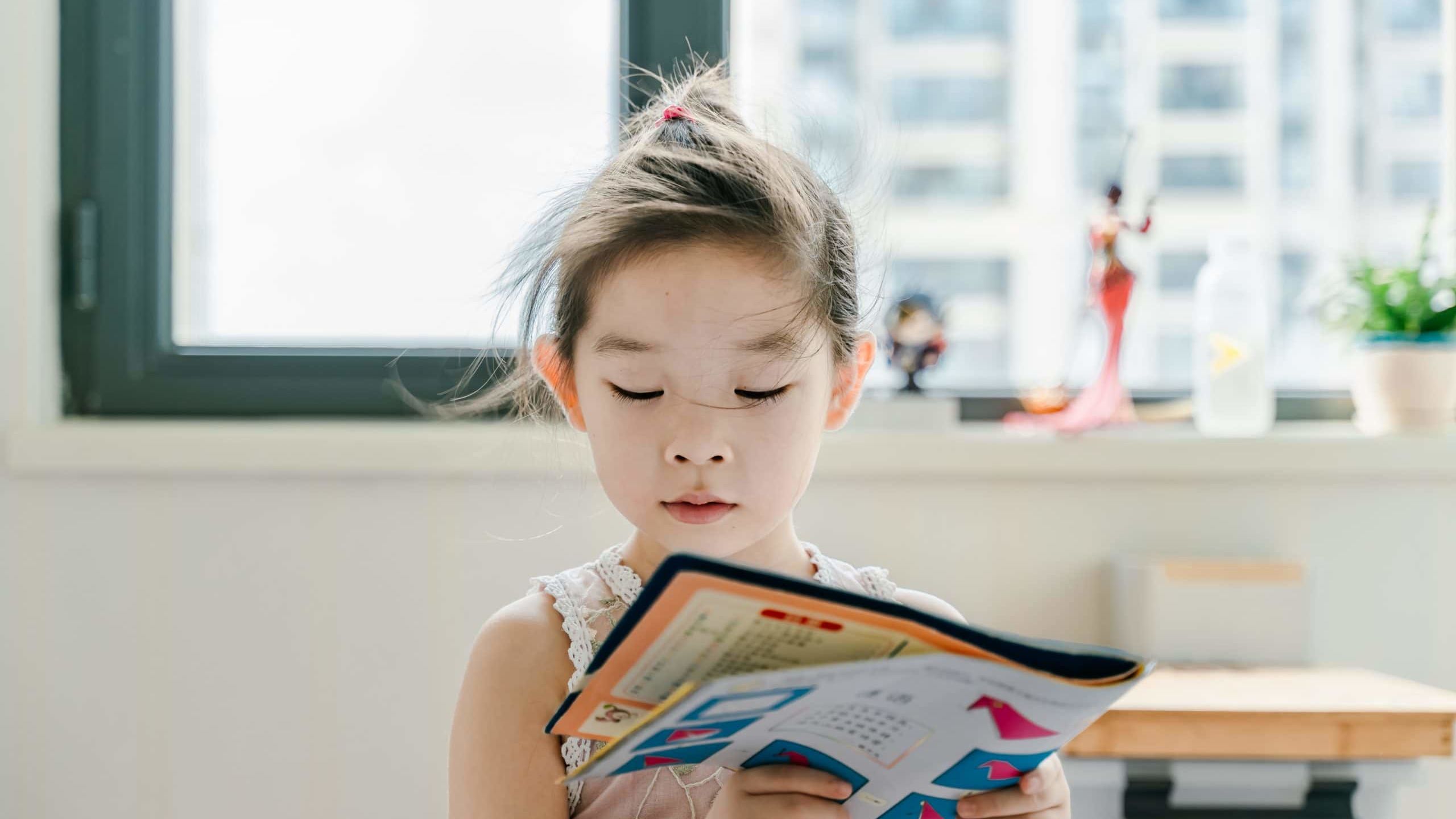 girl reading book