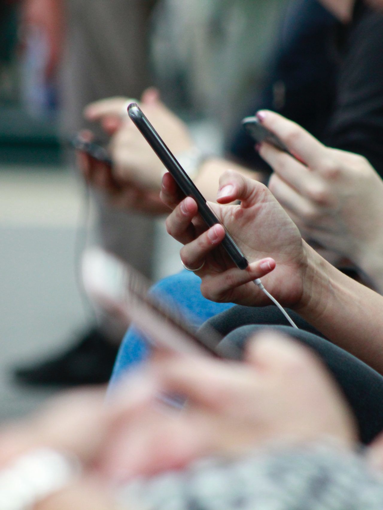 person holding black phone